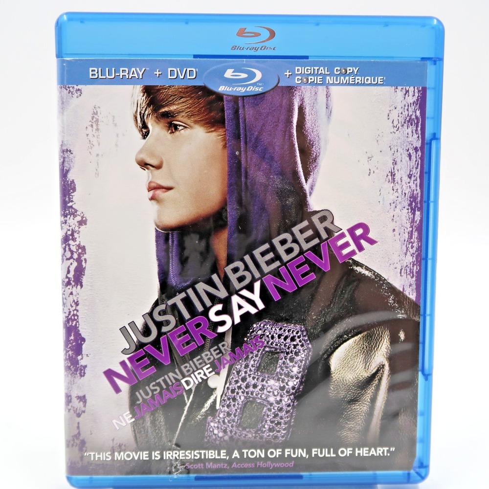 Justin Bieber Never Say Never Blu-ray DVD 2011 Music Documentary John M Chu
